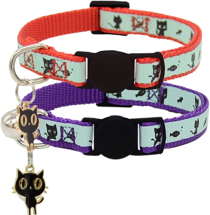 2 Pack Glow in The Dark Cat Collar by Barleygoo