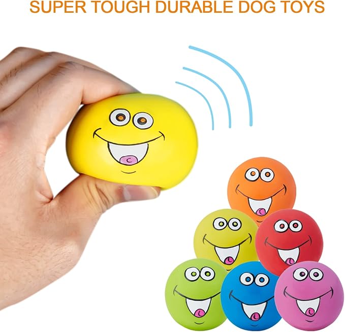 Squeaky Dog Toys Chewing Durable Teething Latex Rubber Soft Interactive Fetch - Image 5