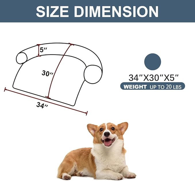 Calming Dogs/Cats Bed Mats, Dog Pad Washable Removable Couch Cover, Plush Long - Image 2