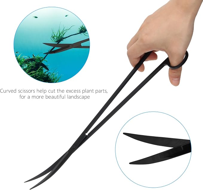 Aquarium Aquascape Tools Kit 15in, 4 in 1 Anti-Rust Aquatic Plant Aquascaping - Image 4