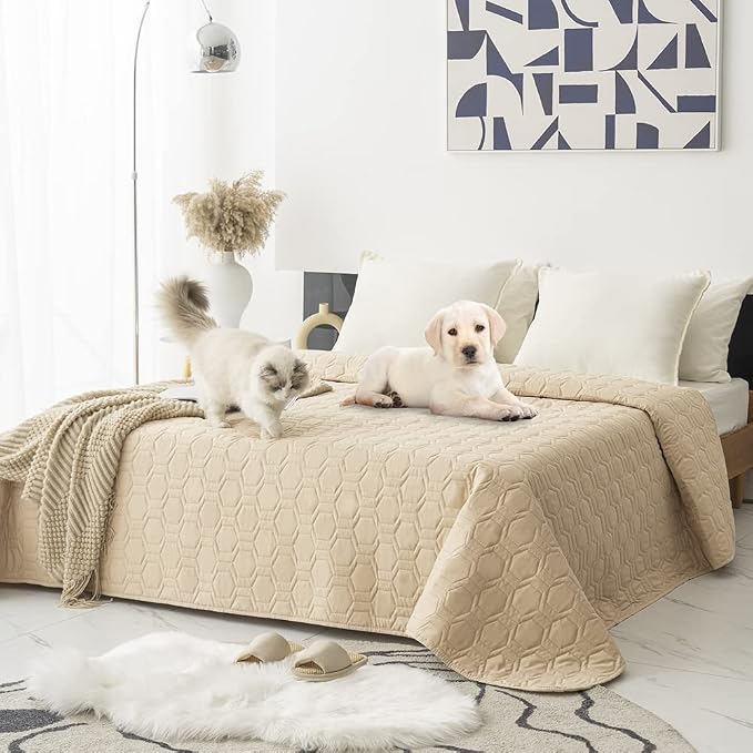 Waterproof and Anti-Slip Dog Bed Cover and Pet Blanket Sofa Pet Bed Mat ，car by TcksstexFauxFurDogBedCover