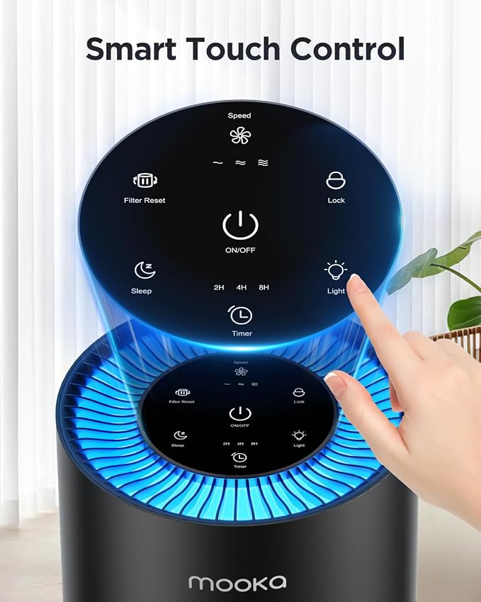 Air Purifiers for Home Large Room Pets Up to 1300 Sq Ft, MOOKA H13 True HEPA - Image 9