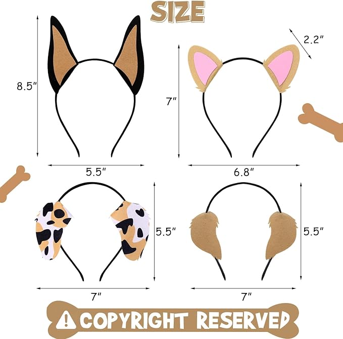 CiyvoLyeen Puppy Dog, Farm Animals Ear Headbands, - Image 3