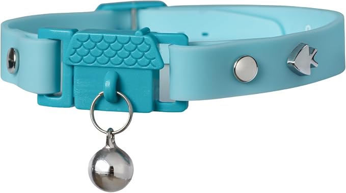 Kittyrama Aqua Cat Collar with Bell by Kittyrama