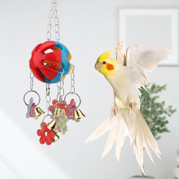 Hypeety Pet Parrot Toy Plastic Colorful Birds Ball - Image 6
