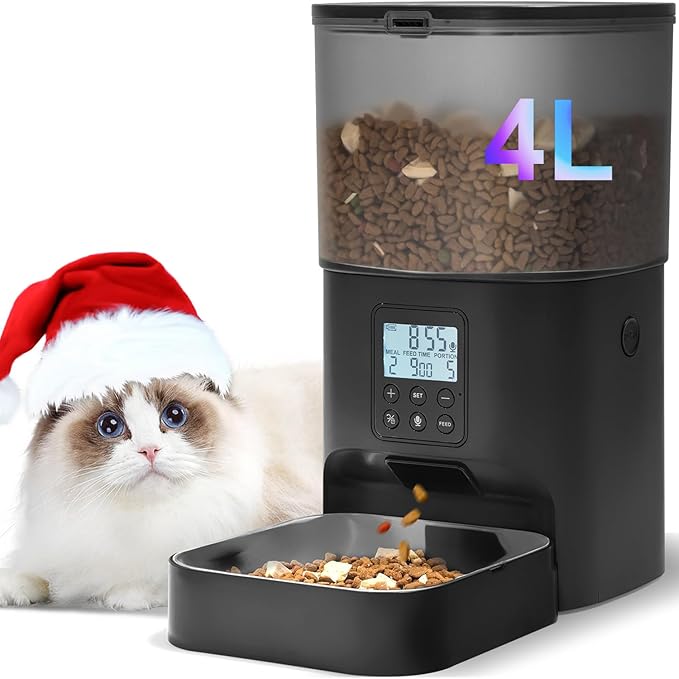 Automatic Cat Feeder, Cat Food Dispenser by ANDOLLHOME