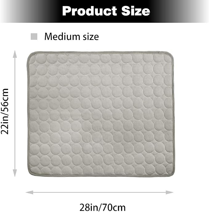 Washable Dog Cooling Mat Ice Silk Pet Self Cooling Pad Blanket - Image 2