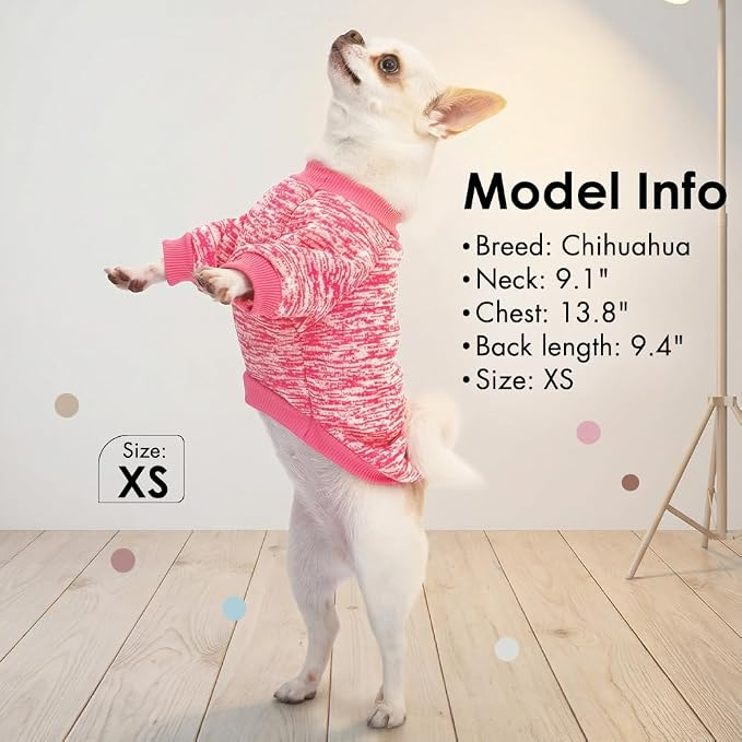 1 Pc Dog Sweaters for Small Dogs Girl Boy Winter Fleece Clothes Warm Soft Dog - Image 5