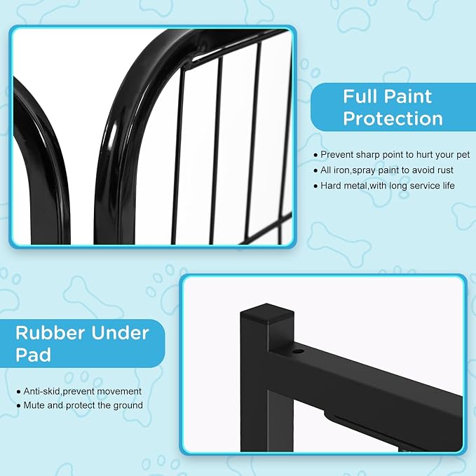 BestPet | Dog Playpen Extender | 32 Inch, 2 Panels | Heavy Duty Metal Pet - Image 5