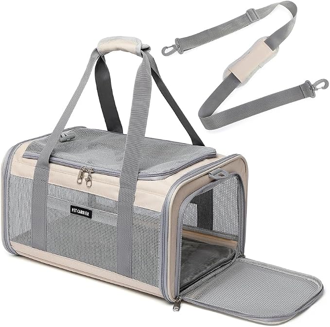 Airline Approved Pet Carrier for Cats and Small Dogs, Breathable and by ioviewforpet