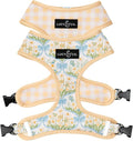 Lucy & Co. Sunshine and Daffodils Reversible Dog Harness, Adjustable Comfort Fit by LucyCo