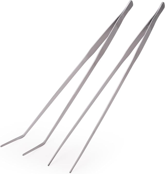 VORESTIC Straight and Curved Aquarium Tweezers Set 18 Inch, Stainless Steel - Image 9