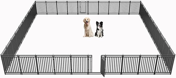 Dog Fence Outdoor for Yard Indoor Dog Playpen 40" Height 40 Panels Portable Dog by Petorldog