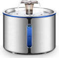 Cat Water Fountain, 84oz/2.5L Stainless Steel Pet Water Fountain, Automatic Dog by BOORCA