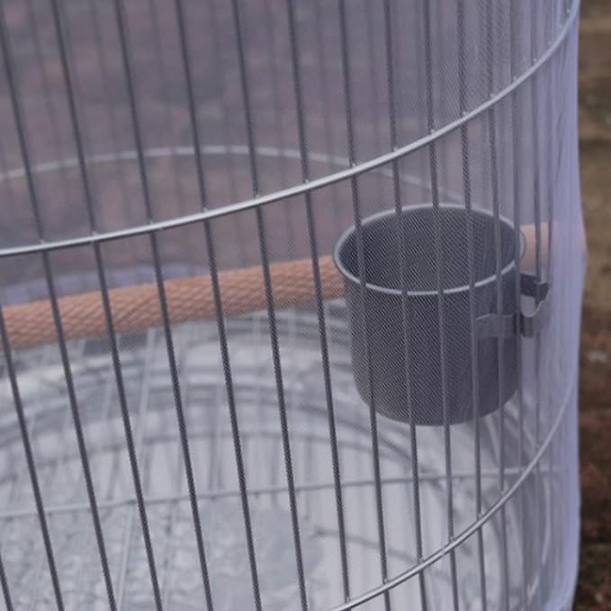 Bird Cage Seed Catcher, Large Airy Gauze Seeds Bird Cage Cover Guard Adjustable - Image 5