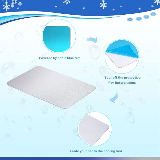 Rabbit Cooling Pad, 11.8x7.9 in Hamster Cooling Mat Pet Cool Plate - Image 2
