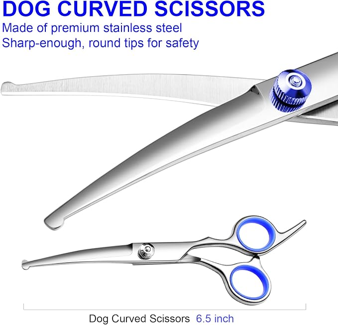 Professional Dog Grooming Scissors Kit, Titanium Coated Dog Scissors - Image 3