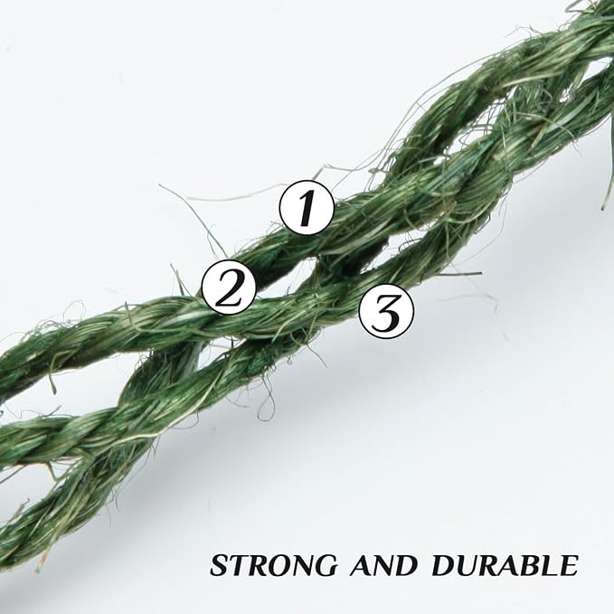 Green Sisal Rope 1/4 Inch by 65-Feet - Image 3