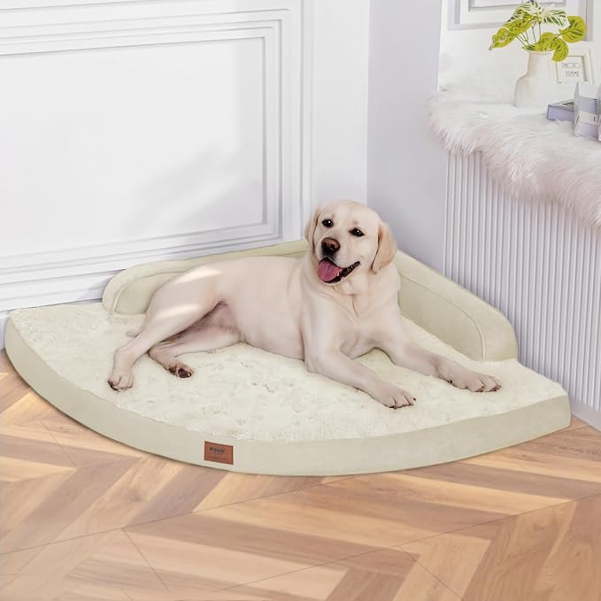 Large Orthopedic Dog Bed with Sides XXL Dog Beds with Removable Washable Cover by Mekiy