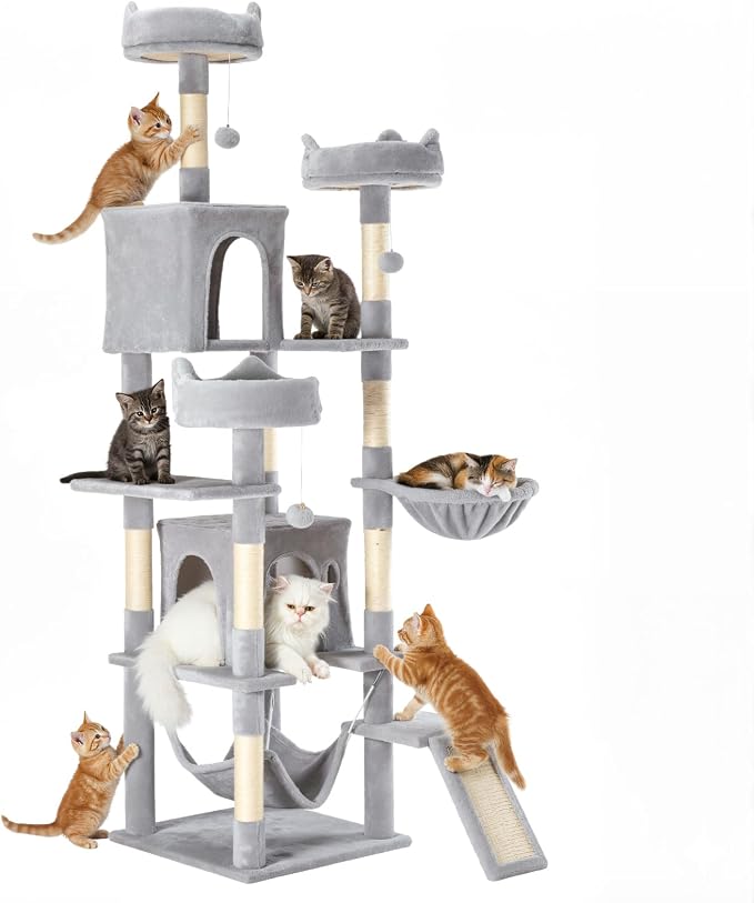 DUMOS Tall Cat Tree 75 Inch, Large Multi-Level Cat Tree Tower by DumosLifestyle