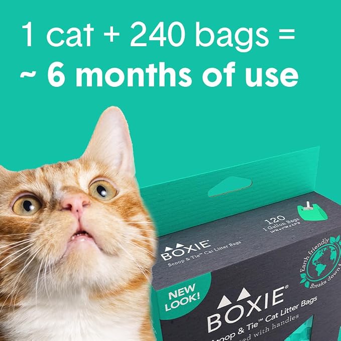 Boxie Sustainable Scoop & Tie Pet Waste Bags, Leak-Proof, Easy-to-Tie Handles - Image 9