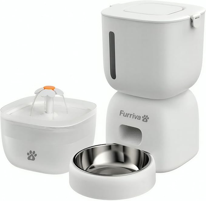Automatic Cat Feeder and Water Fountain Set - 3L Food Dispenser - Image 7