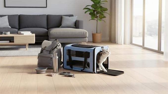 Cat Carrier Soft-Sided Travel Bag - Image 8