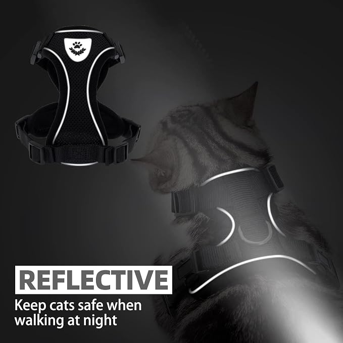 PUPTECK Cat Harness and Leash Set Escape Proof Reflective Cat Walking Harness - Image 6