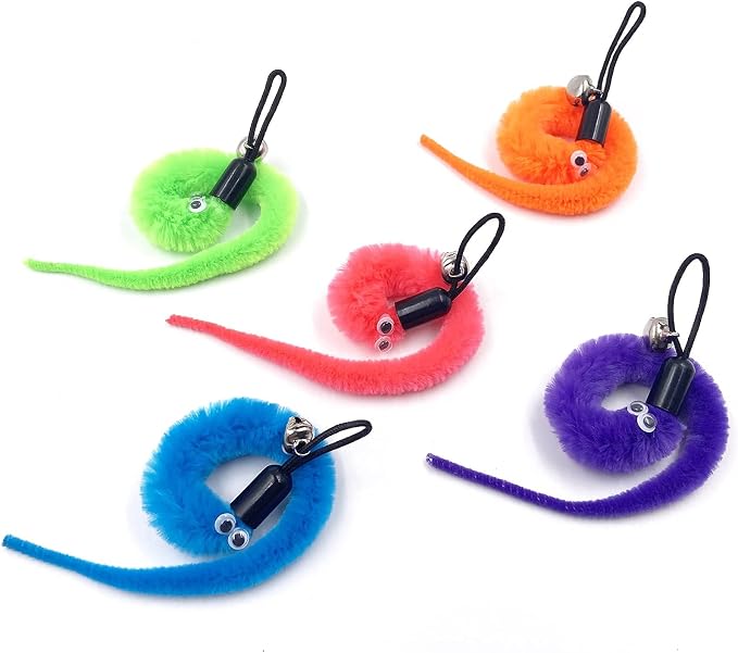 Cat Toy Worm Refills, 15 Pieces Interactive Cat Wand Attachments Worms Toy - Image 6