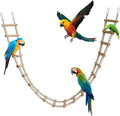 Bird Ladder Bridge, Wooden Pet Hamster Climbing & Swing Toys, Cage Accessories by Dnoifne