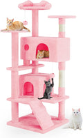 Cat Tree 54 Inch, Sisal Scratching Posts and Climbing Ladder, Pet Play Toy by Aidoly