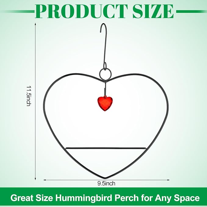 LemonRoad Hummingbird Swing, Tweet Heart Birdie Swing, Copper Hummingbird Perch - Image 2