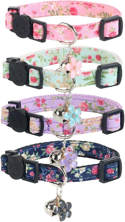 Yizepet Cat Collars with Bells, Breakaway Kitten Collar, Cute Kitty Collar by Yizepet