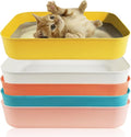 5PCS Small Litter Box, Plastic Kitten Litter Box, 13.9 x 9.8 x 3 Inch Open by GCVOPTON