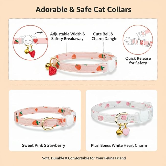 2-Pack Cotton Breakaway Cat Collar - Image 4