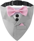 Tuxedo Dog Collar for Wedding Engagement and Birthday, Adjustable Formal Dog by DOGTACT