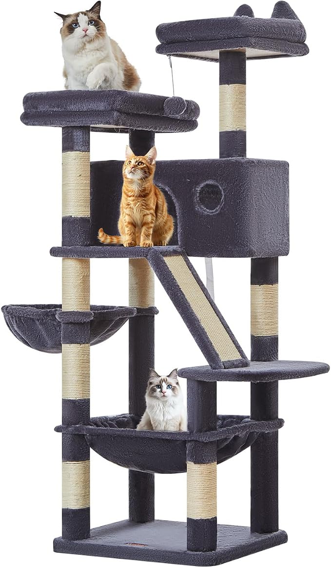 Taoqimiao Cat Tree 57.5-Inch, Cat Tower - Image 8
