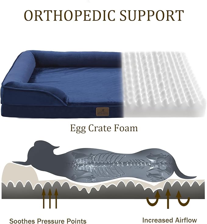 Bedfolks Orthopedic Dog Bed XXL, Waterproof Dog Sofa Bed - Image 2