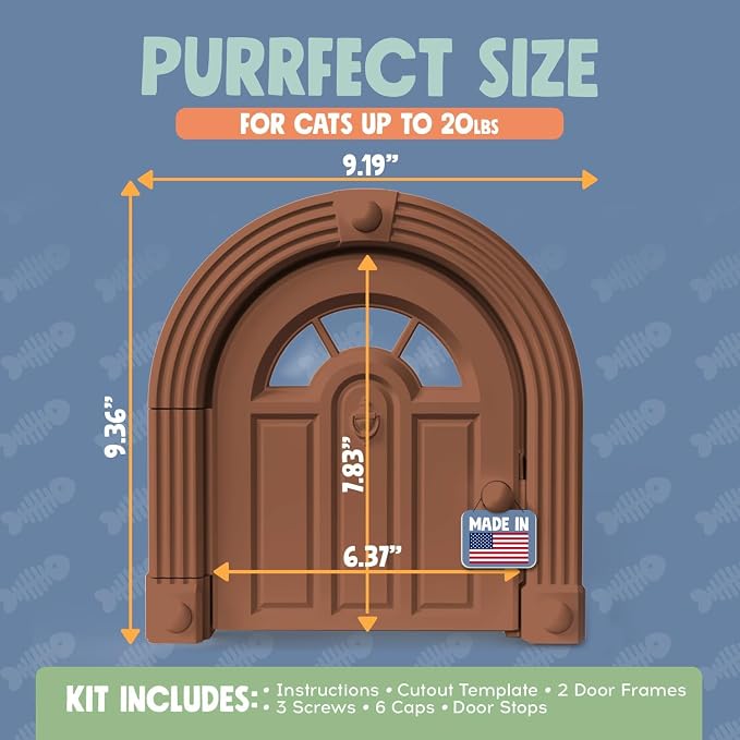 Purrfect Portal Meow Manor® Cat Door Interior Door - Image 6