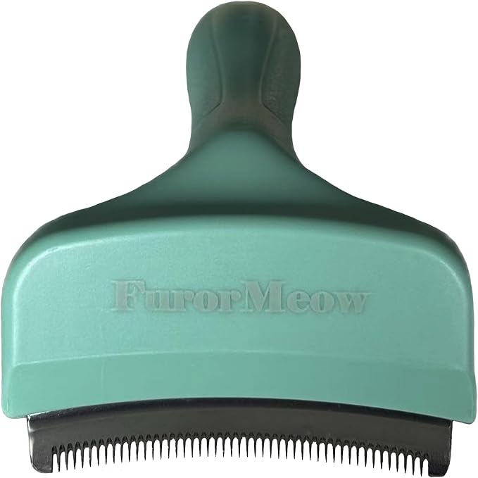 Pet Deshedding Tool with Curve Blade, Cat Grooming Brush, Tight V-shaped Teeth by Unknown