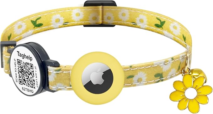Smart QR Code Cat Collar with Online ID Profile & Integrated Airtag Holder - Image 9