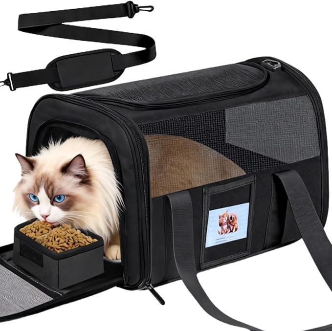 Soft Cat Carrier for Pets Up to 15 lbs, TSA Approved for Airline in-Cabin by Unknown