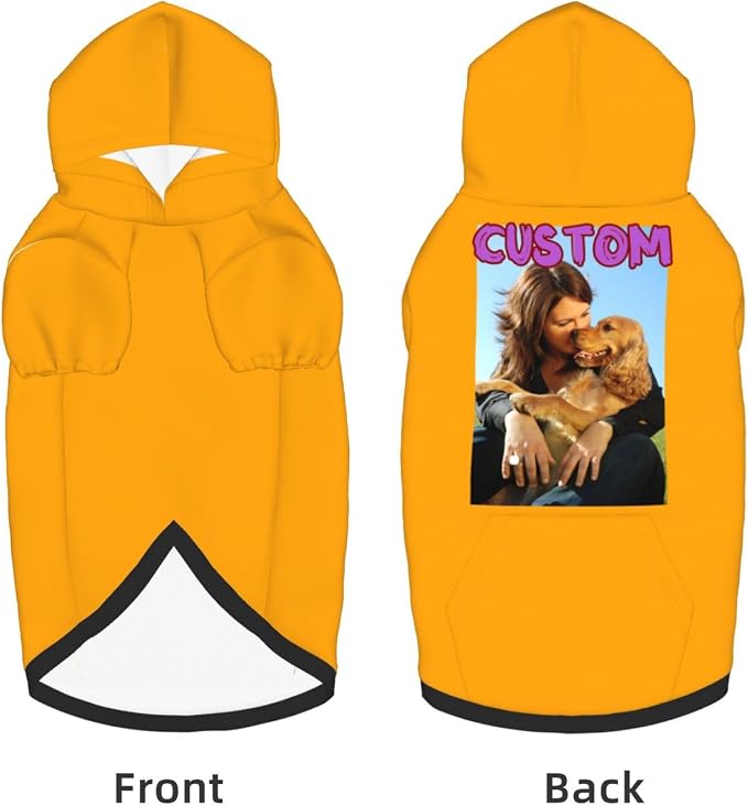 Custom Dog Hoodie Add Your Design Soft & Warm Personalized Photo Text Logo Name - Image 5