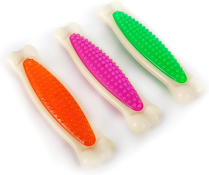 Hartz Chew 'n Clean Tuff Bone Tough Dog Chew Toy, Large 3 Pack by Hartz