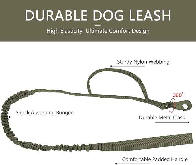 DAGANXI Tactical Dog Collar, Adjustable Military Training Nylon Dog Collar