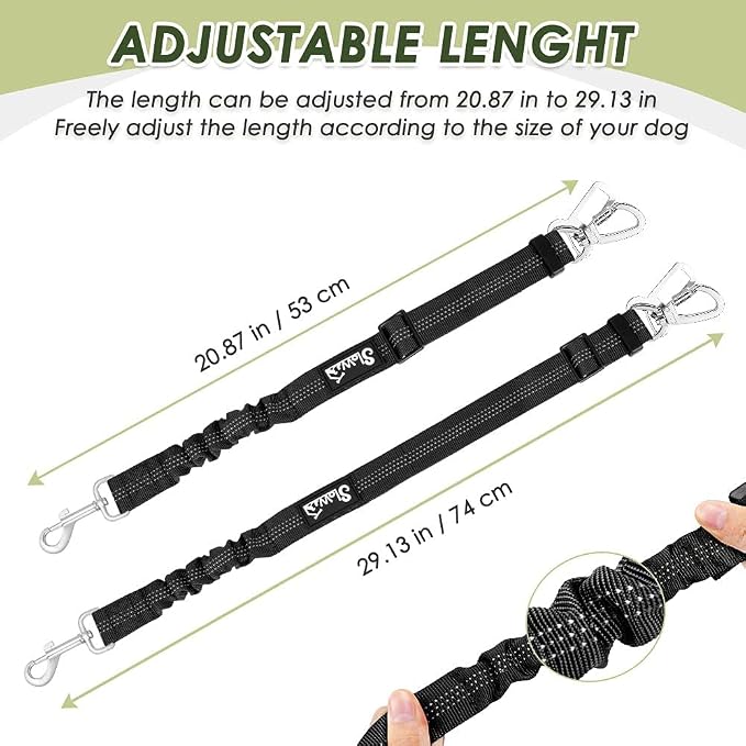 SlowTon Dog Seat Belt Harness for Car, Dog Car Harness Adjustable Mesh - Image 8