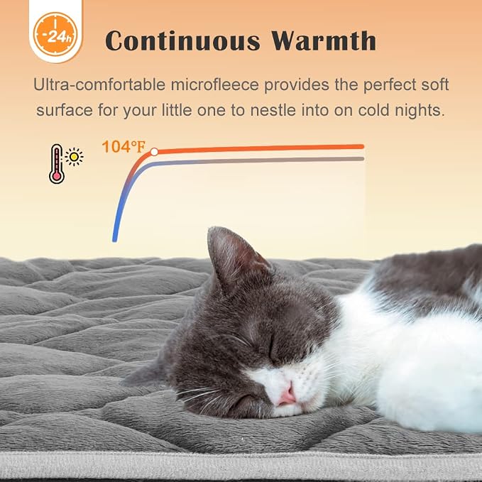 ULIGOTA Self Warming Cat Bed Self Heating Cat Mat Thermal Pet Bed Mat - Image 3