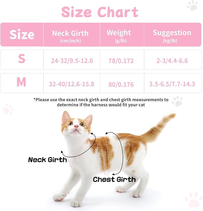 Cat Vest Harness and Leash Set for Walking Escape Proof, Adjustable Kitten - Image 2