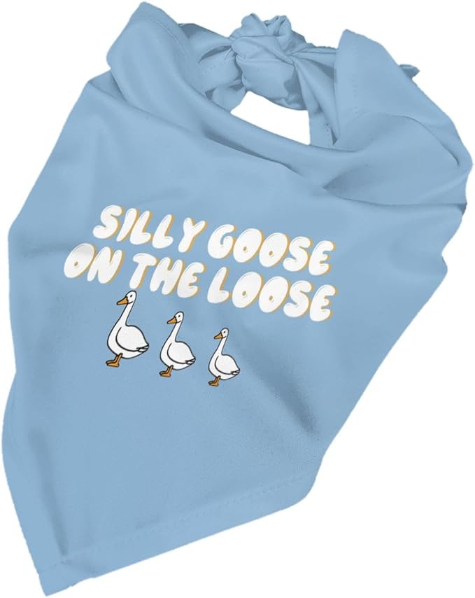 Silly Goose on The Loose Triangle Dog Bandana, Summer Bandana Funny Triangle - Image 5