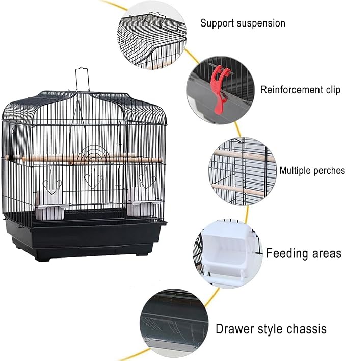 20.5"x18.1"x14.2" Portable Bird Travel Cage - Image 4